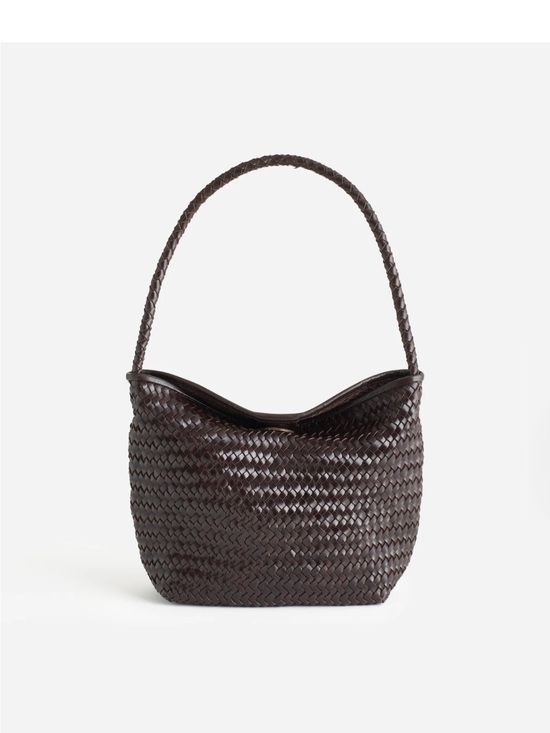 Madewell Handbags - Madewell Dark Brown Woven Leather Shoulder Bag
